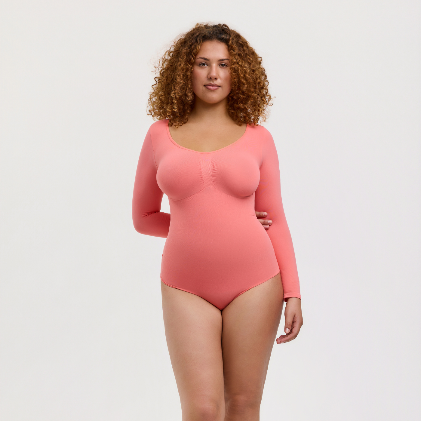 Bodysuit beeldhouwen shapewear longsleeve met snaar