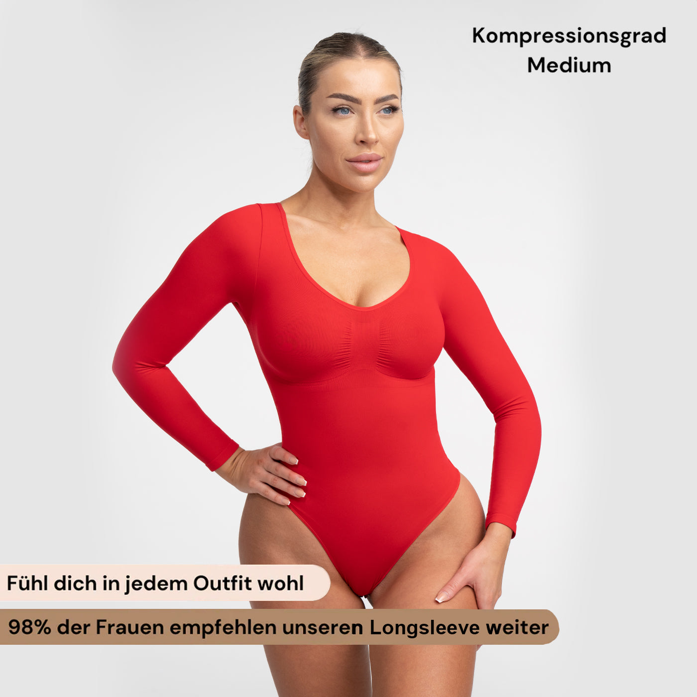 Comfort Bodysuit Sculpting Shapewear Longsleeve mit Slip - Secret Sales