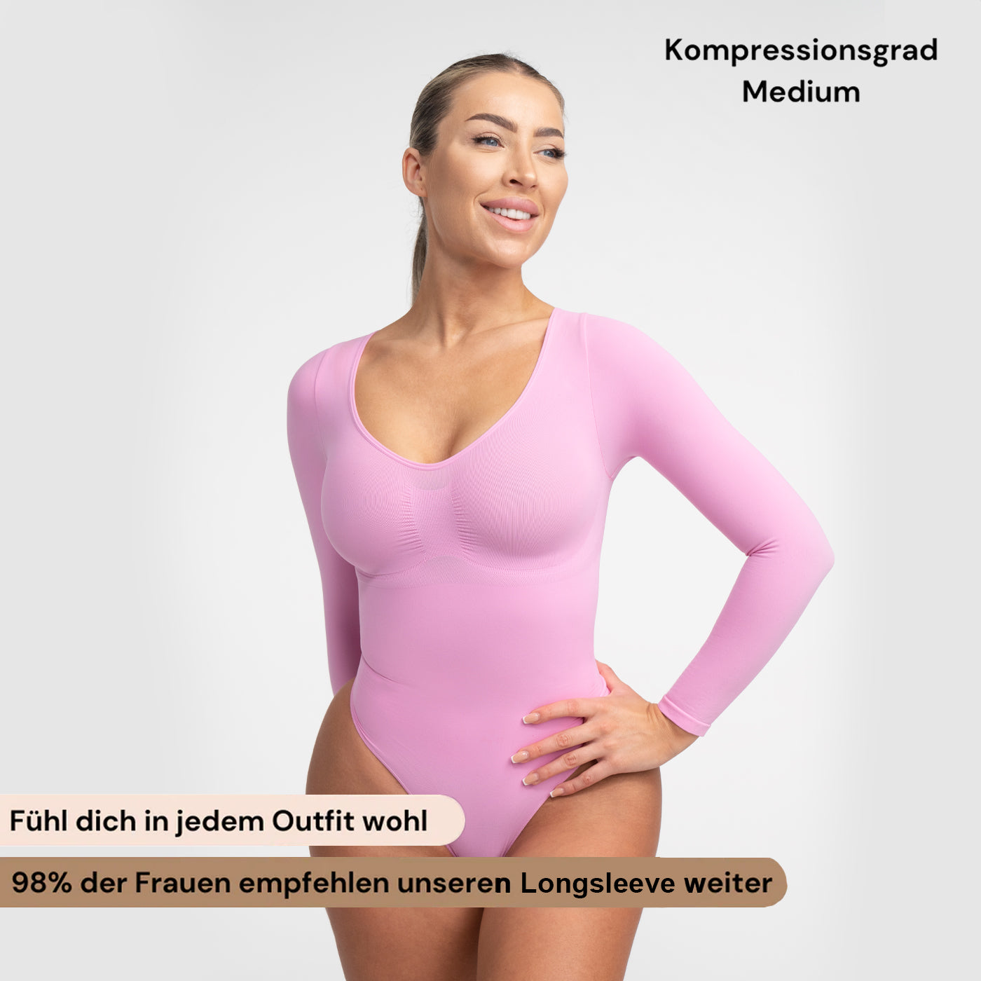 Comfort Bodysuit Sculpting Shapewear Longsleeve mit Slip - Secret Sales