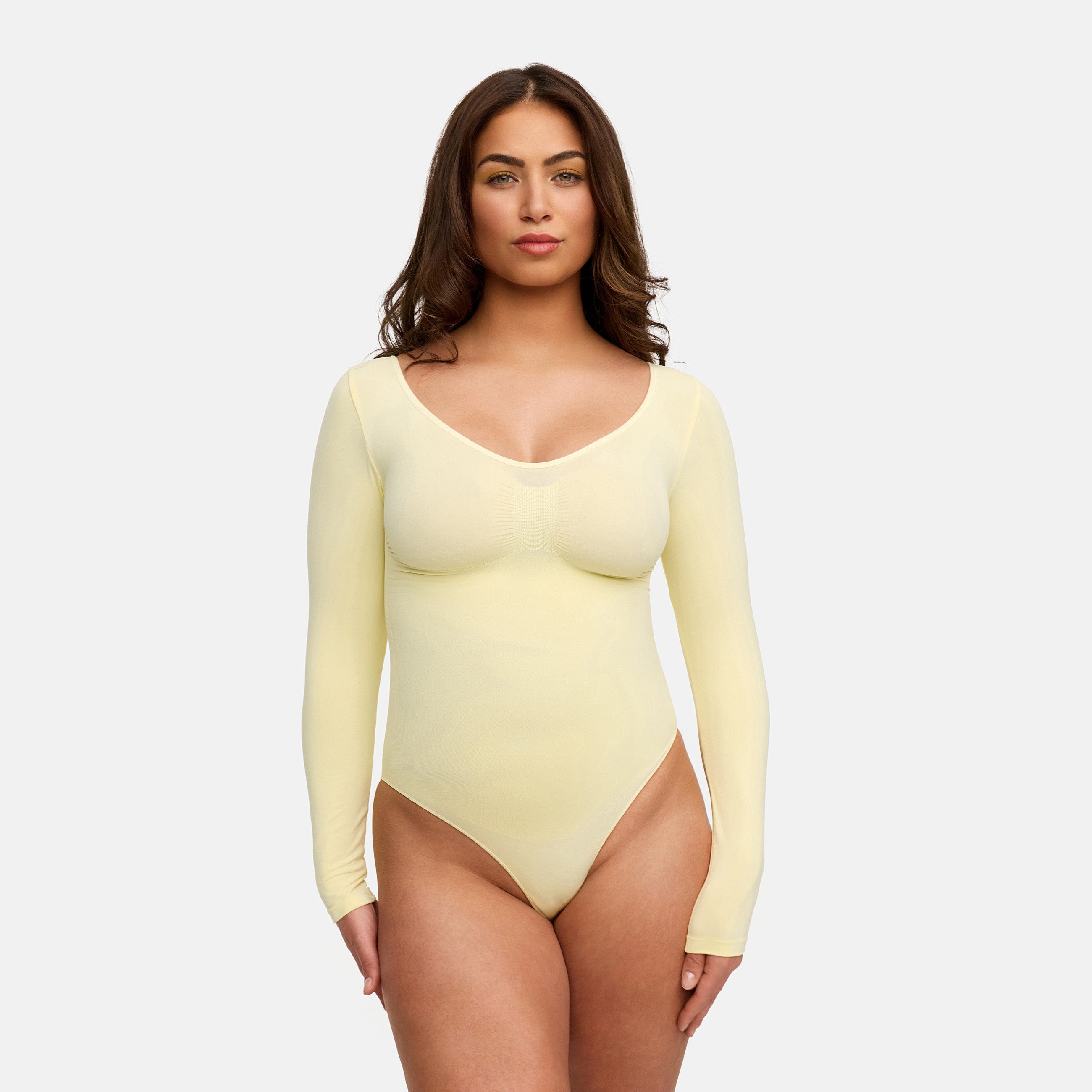 Bodysuit beeldhouwen shapewear longsleeve met slip
