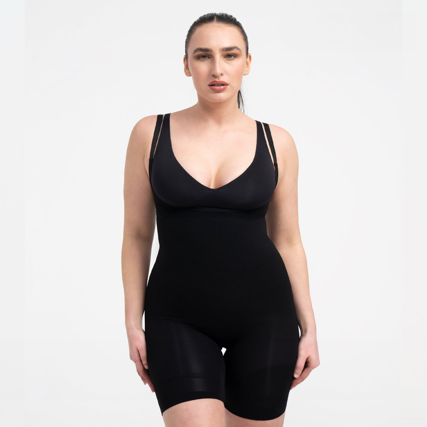 Bodysuit beeldhouwen shapewear met een open borst