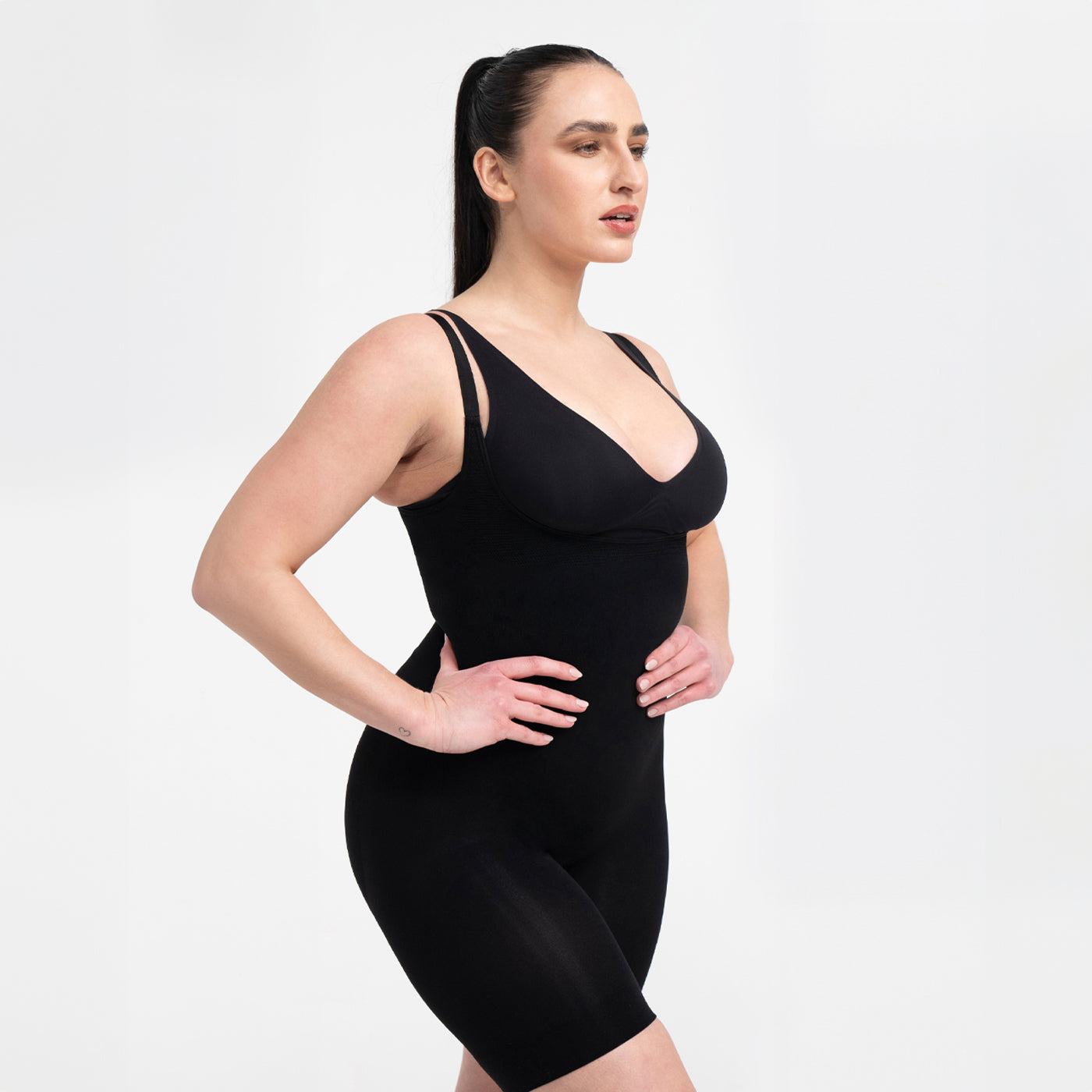Bodysuit beeldhouwen shapewear met een open borst
