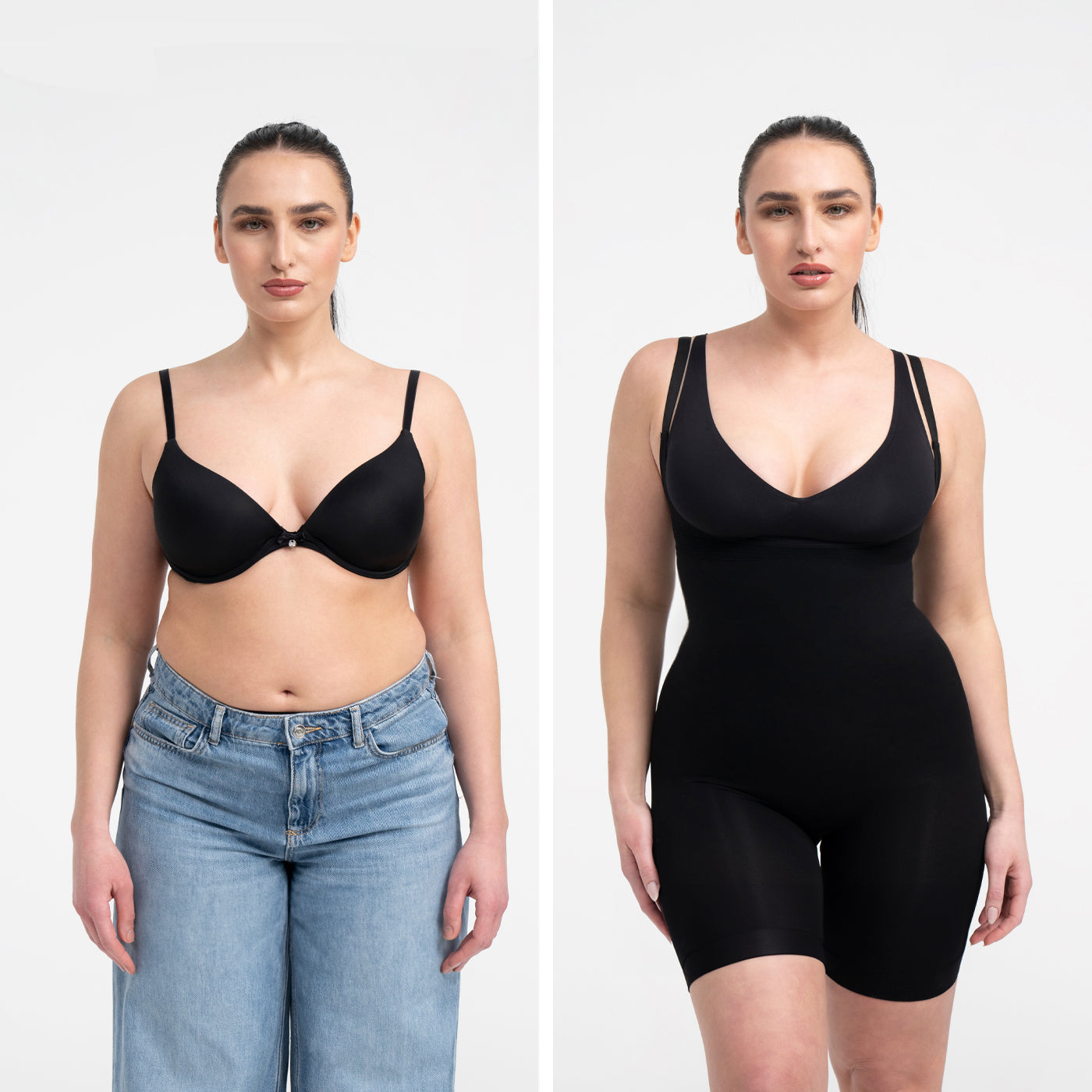 Bodysuit beeldhouwen shapewear met een open borst
