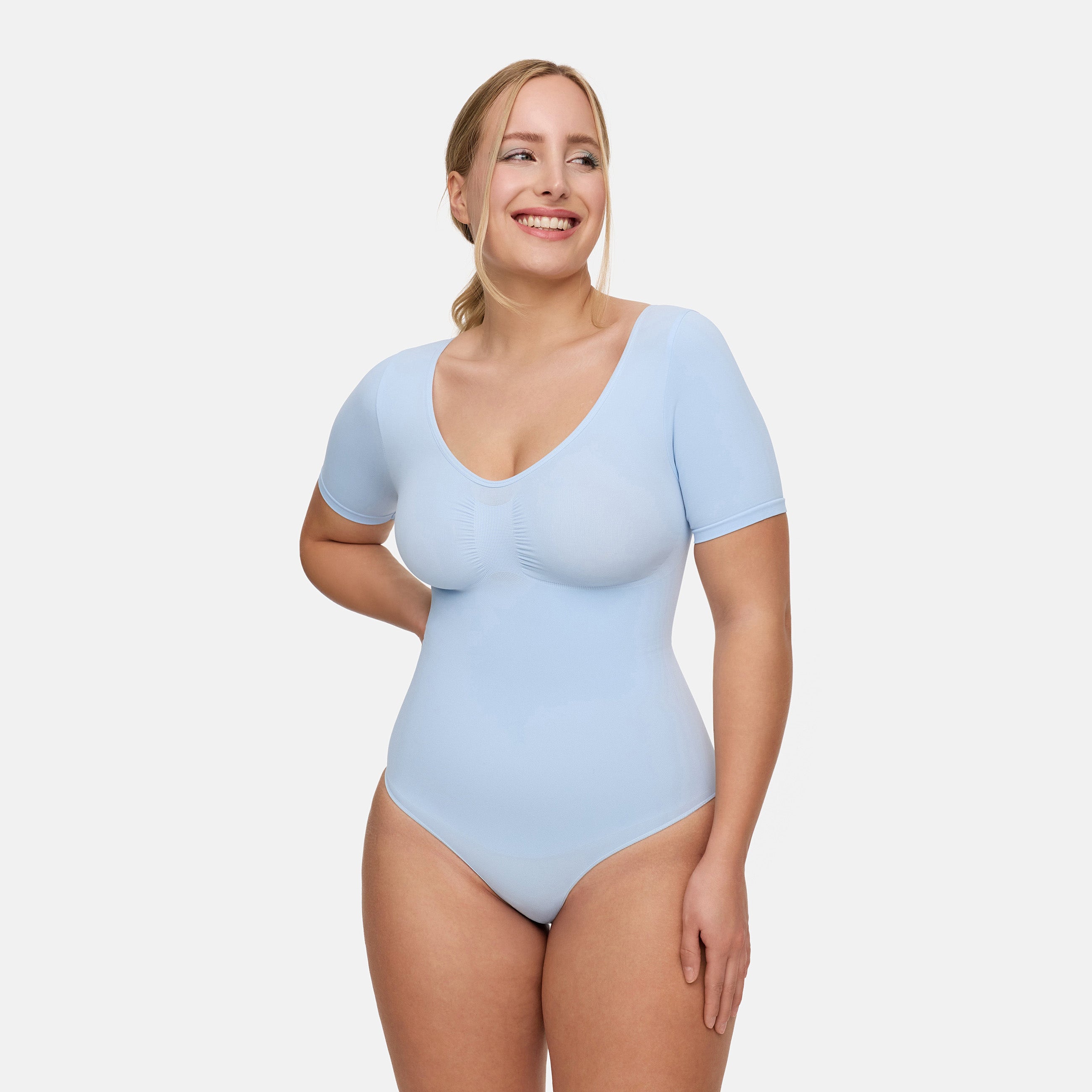 Comfort T-shirt Bodysuit Sculpting Shapewear met String