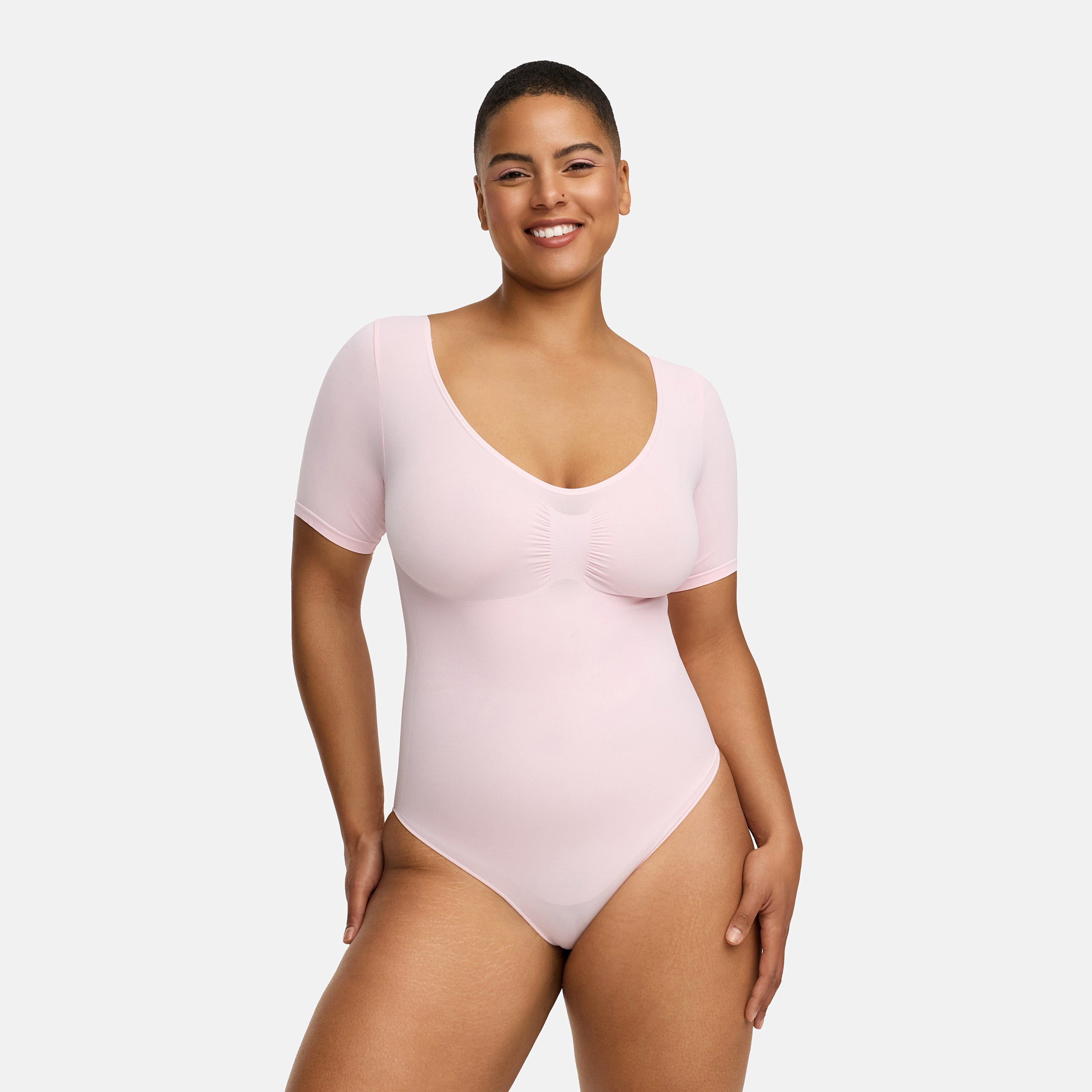 Comfort T-shirt Bodysuit Sculpting Shapewear met String