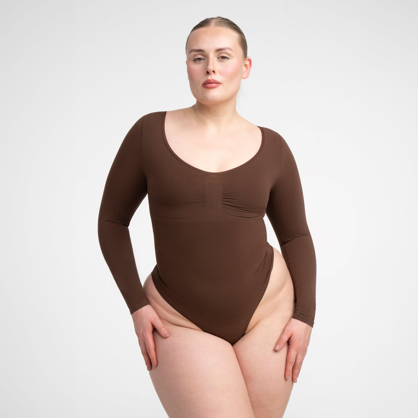 Bodysuit beeldhouwen shapewear longsleeve met slip