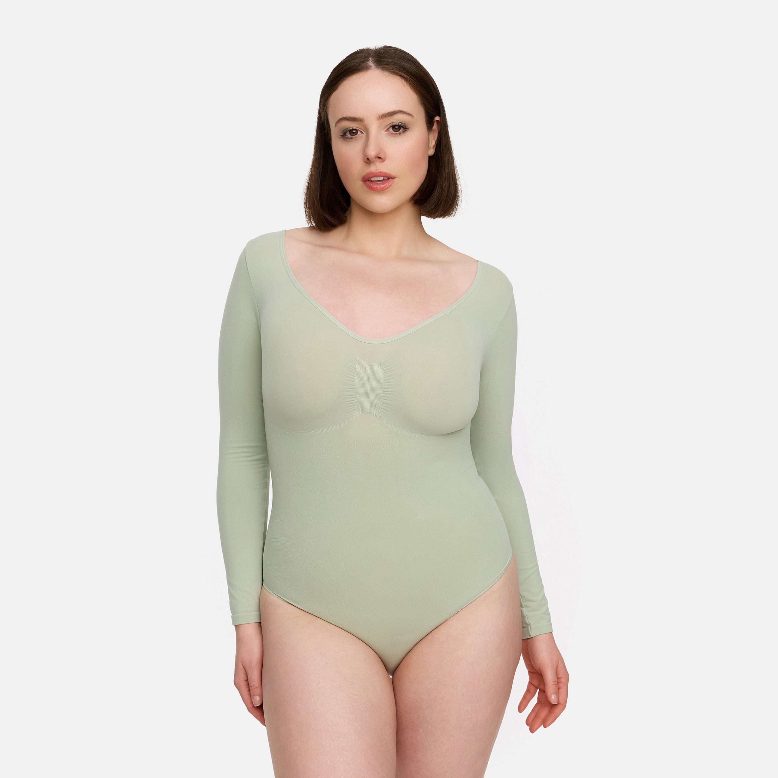 Bodysuit beeldhouwen shapewear longsleeve met slip