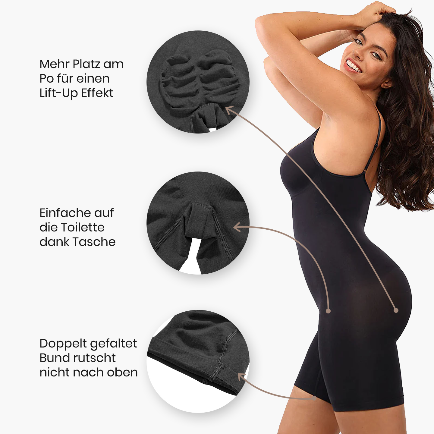 Bodysuit beeldhouwen met broek Shapewear